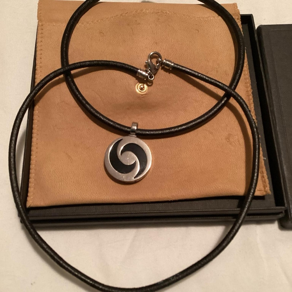 Bvlgari 18k gold and stainless steel spinner necklace - Picture 6 of 6